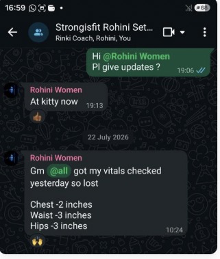 WhatsApp feedback from Rohini
