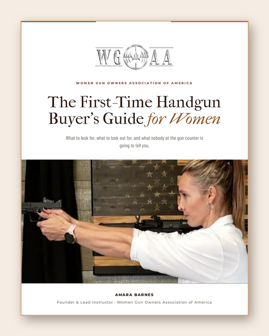 The First-Time Handgun Buyer's Guide for Women — free 36-page PDF