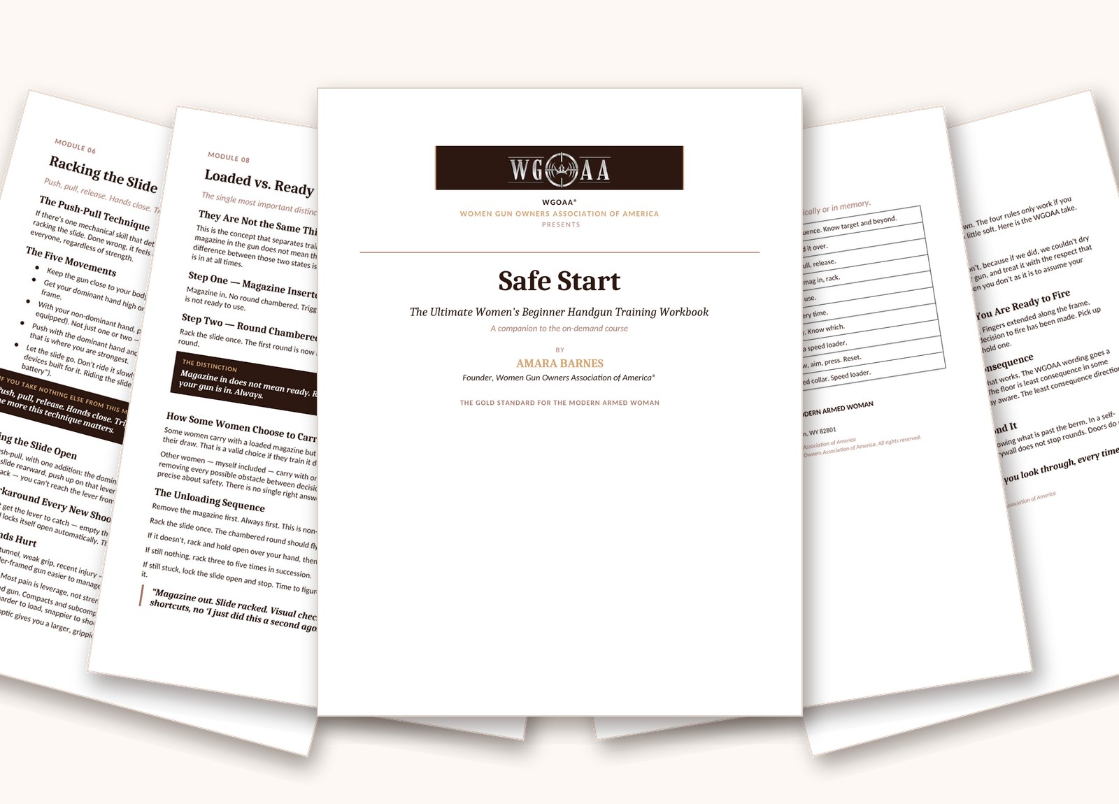 Safe Start Companion Guide and Workbook cover with inside pages