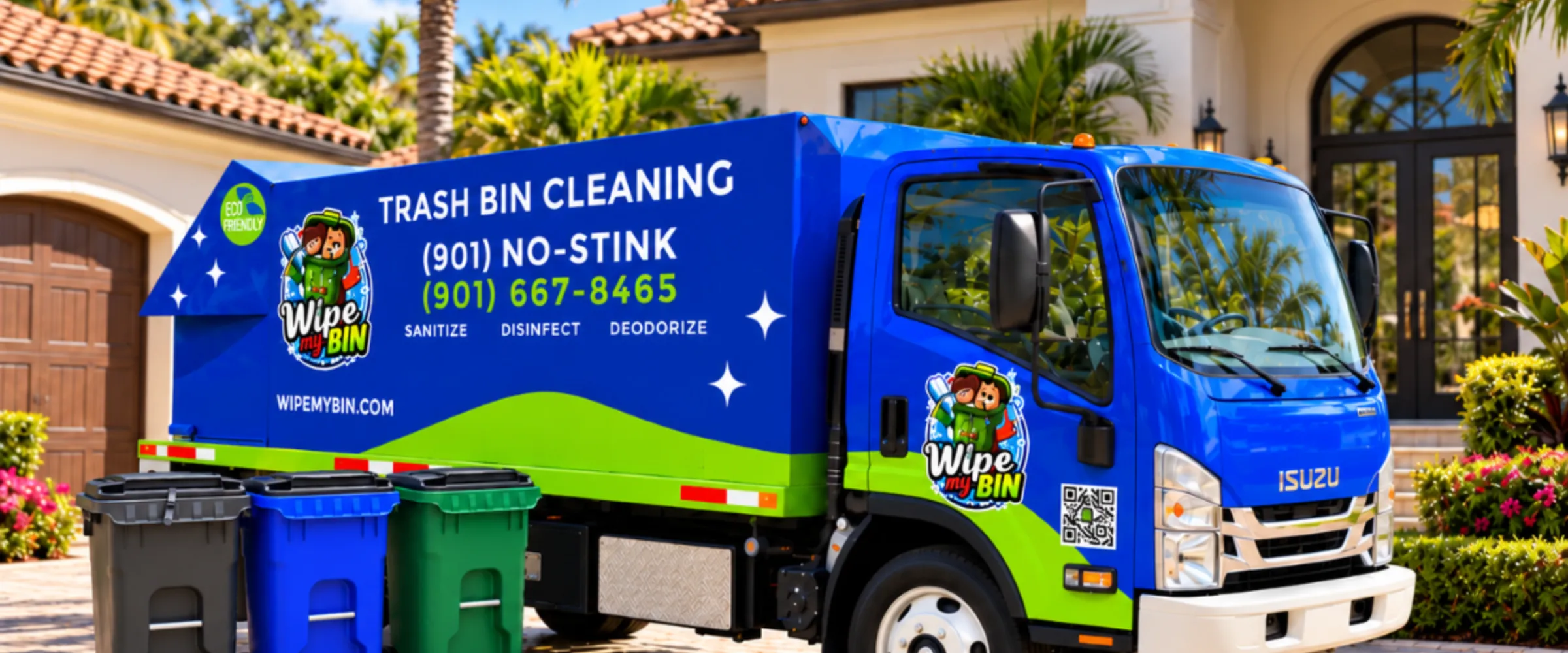 Residential trash cans placed along a driveway outside a home in Orlando, Florida. Residential trash cans placed along a driveway outside a home in Orlando, Florida.