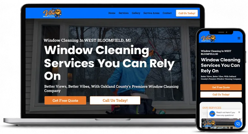 Vibe Window Cleaning website