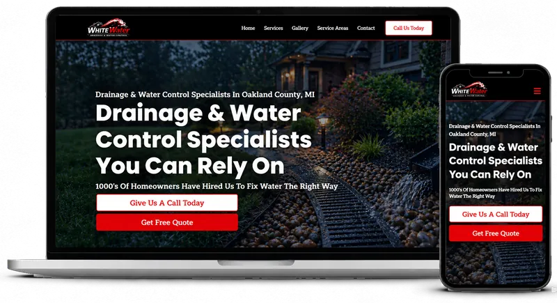 WhiteWater Drainage & Water Control website