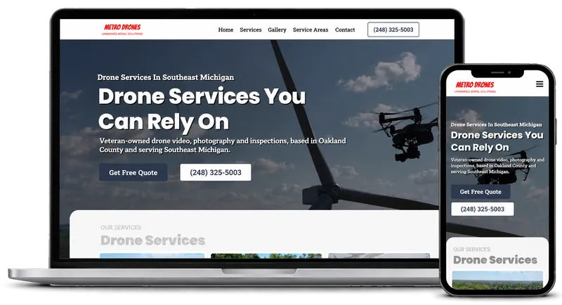 Metro Drones website