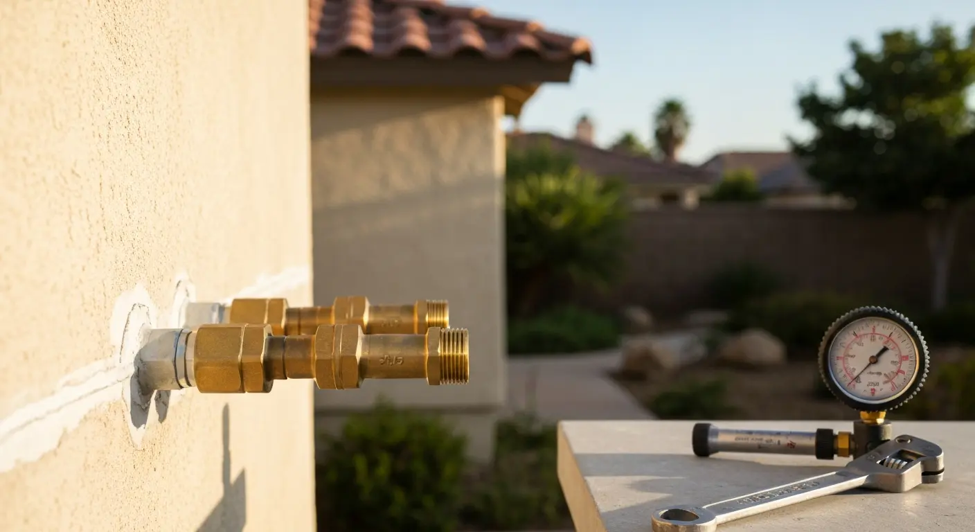 Gas line repair work in Modesto