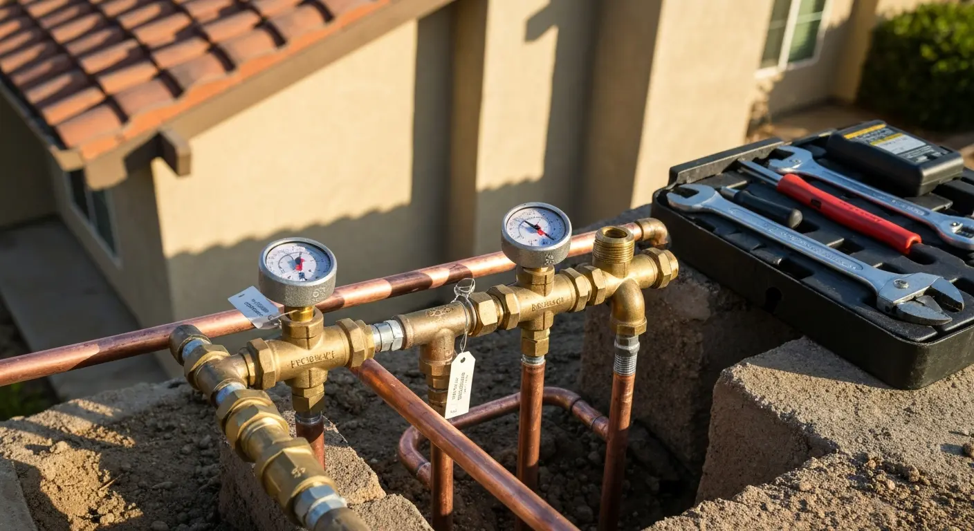 Gas line replacement work