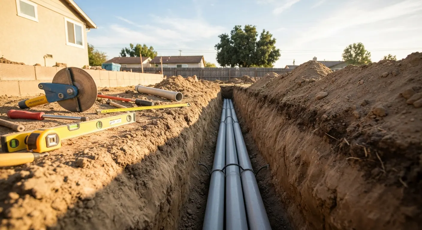 Bellied drain line repair