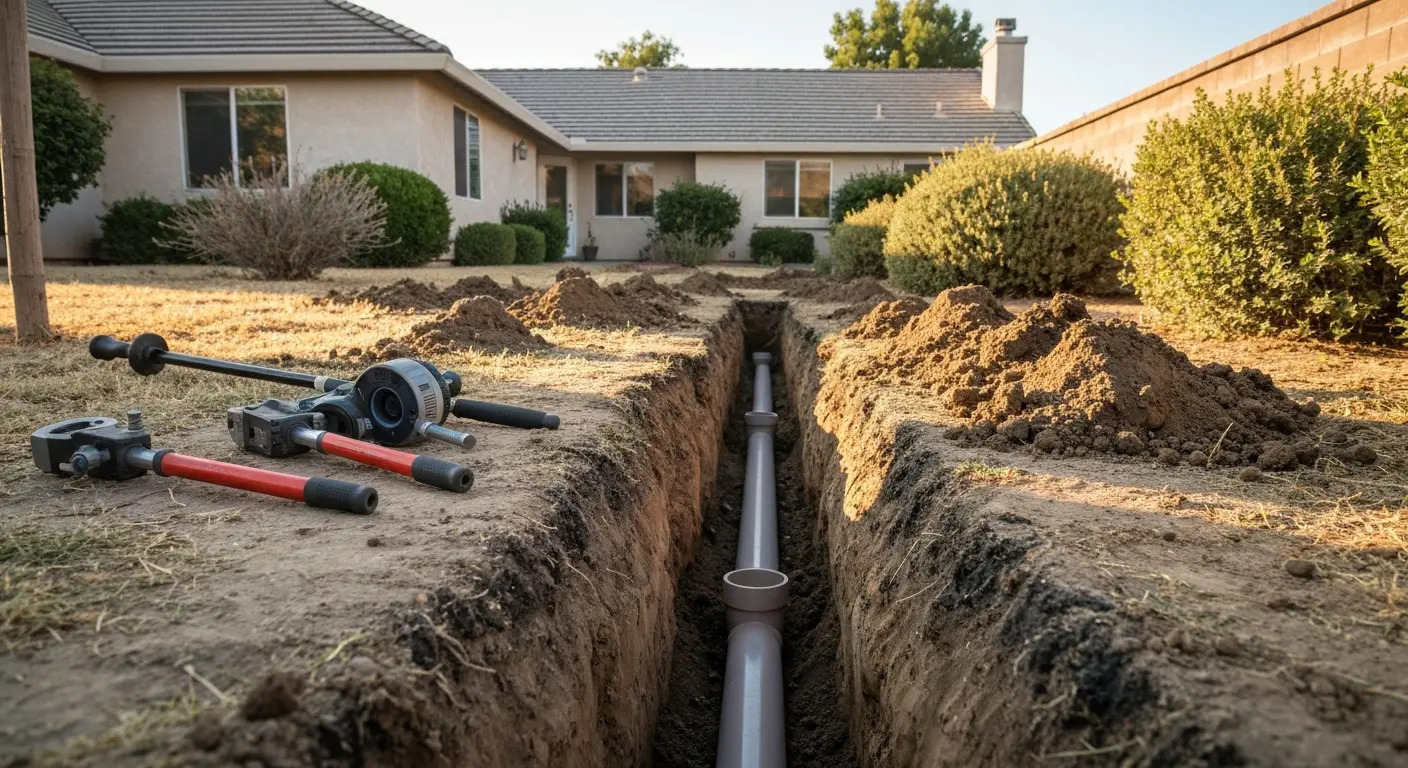 Drain line root intrusion repair