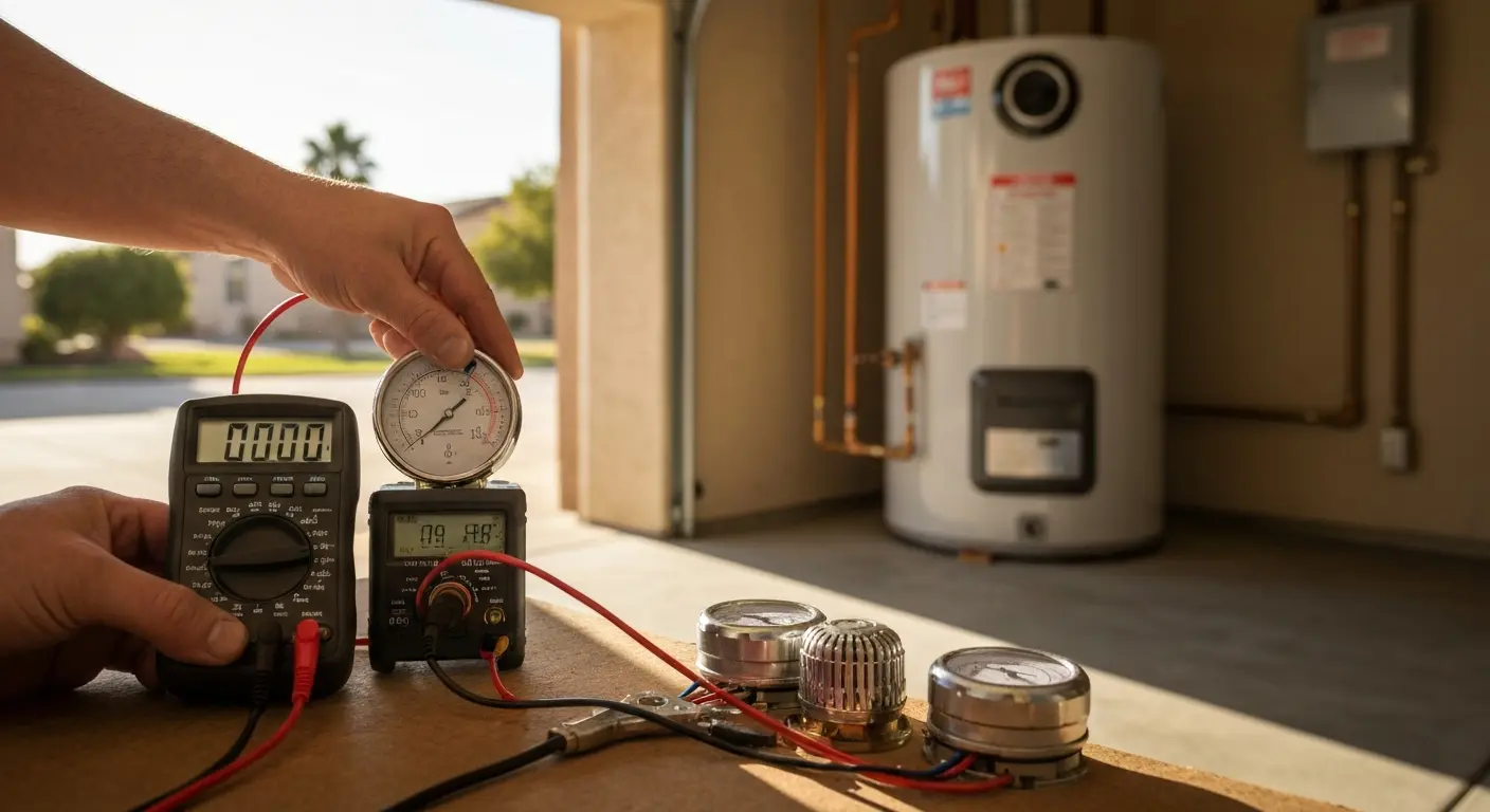 Water heater thermostat testing