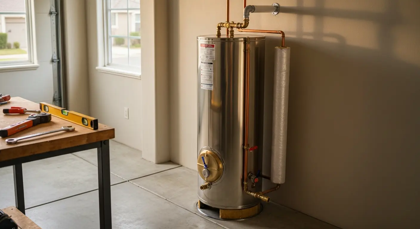 Tank water heater repair work