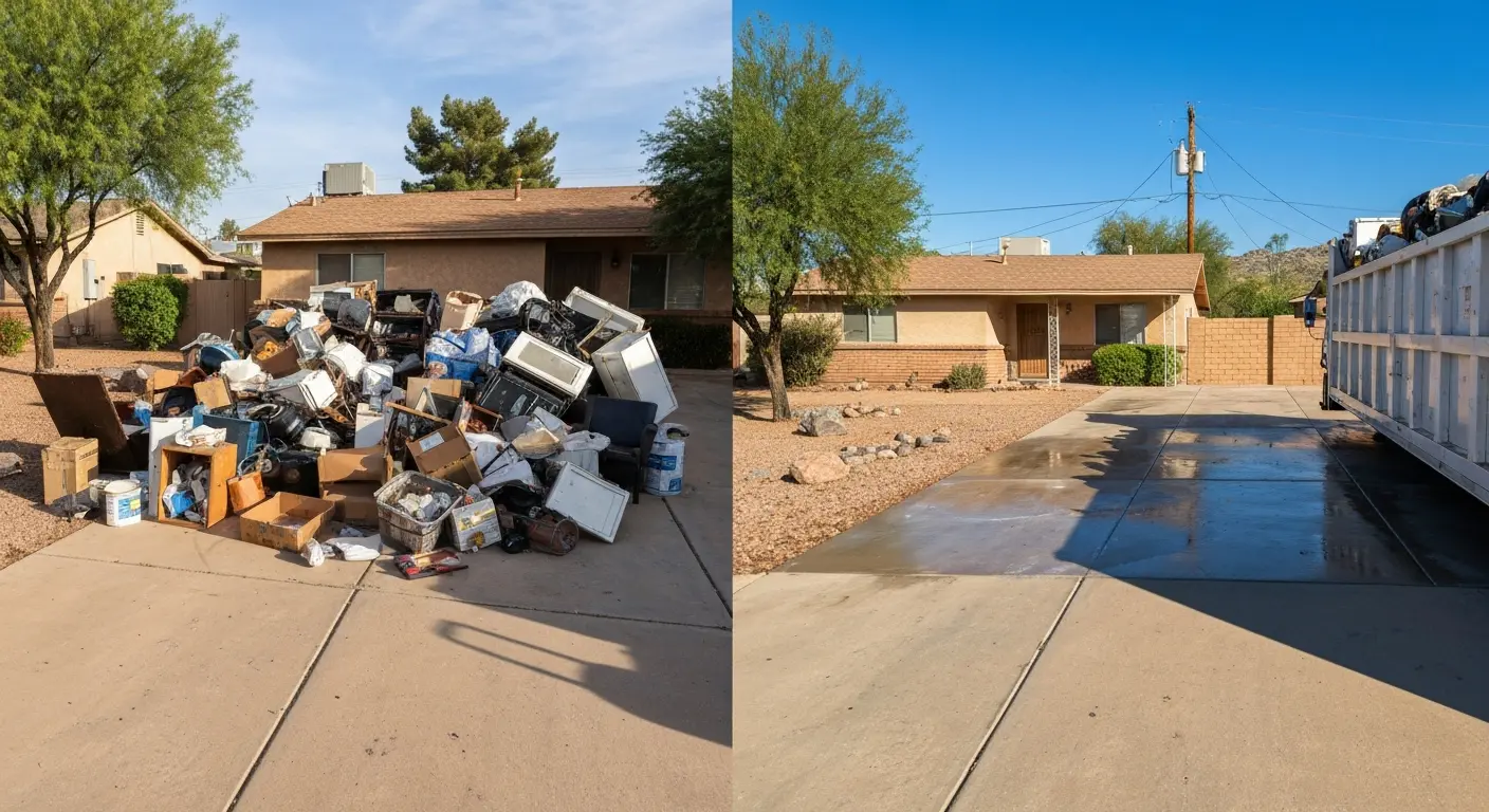 Residential junk removal project