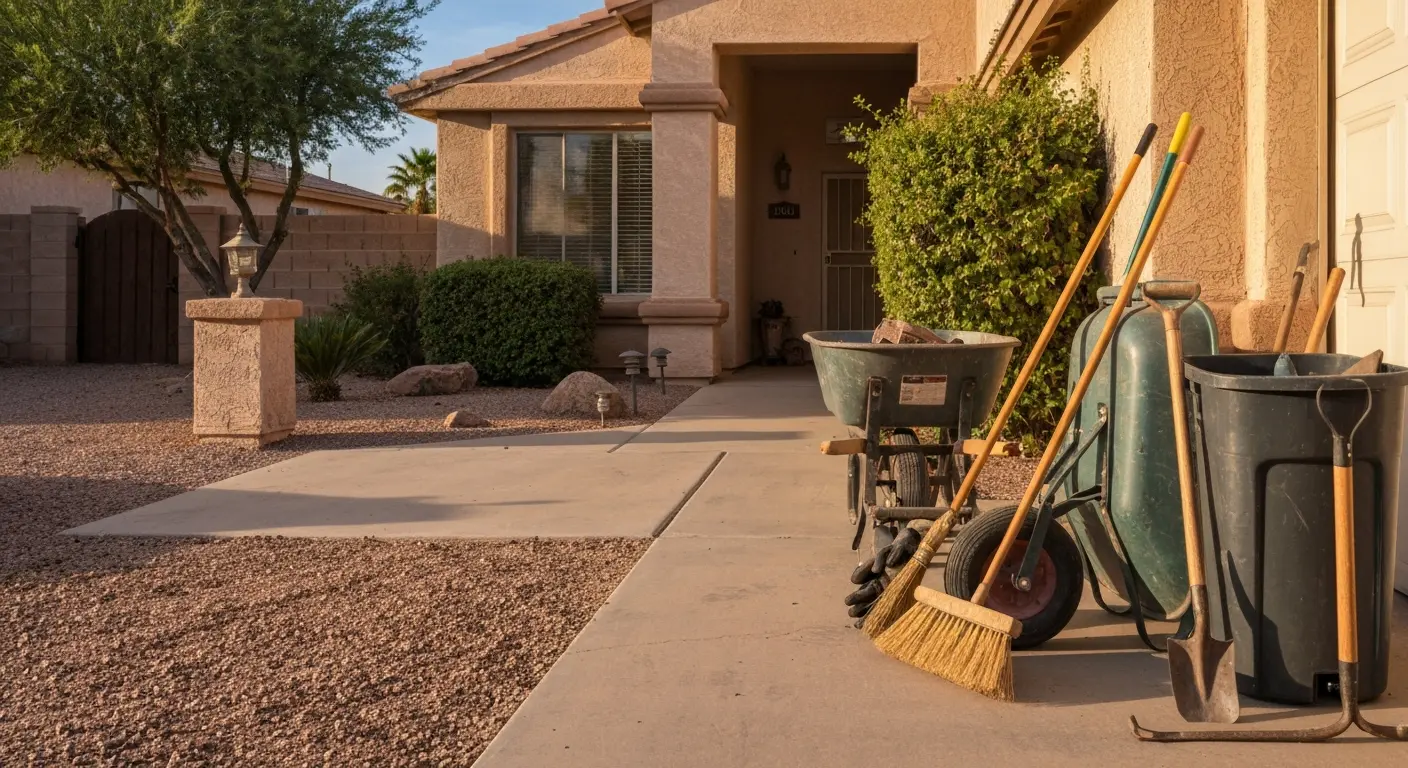 Construction debris removal in Sun City