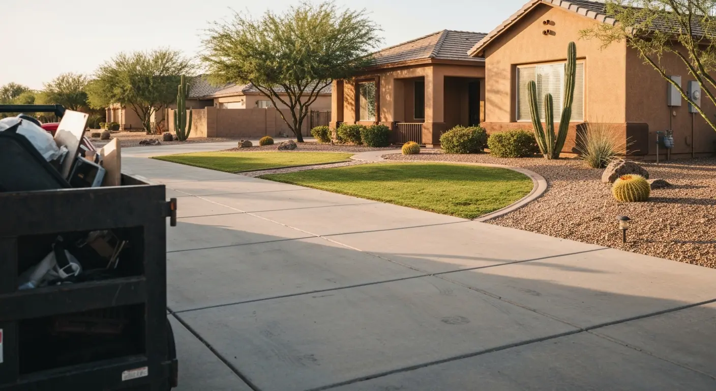 Residential junk removal in Peoria neighborhood