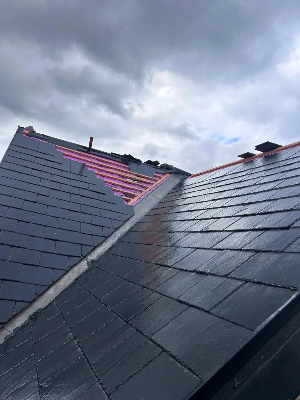 Slate roof and lead valley, Prime Roofing & Guttering, Oxfordshire