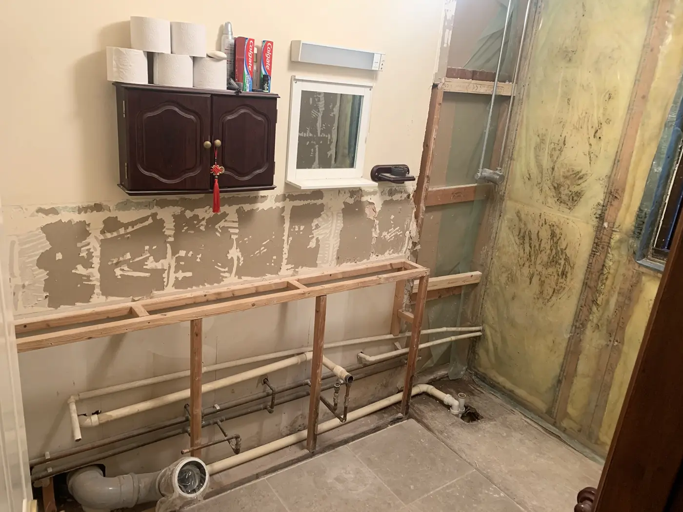 Pipework renewed in an Oxford bathroom refit