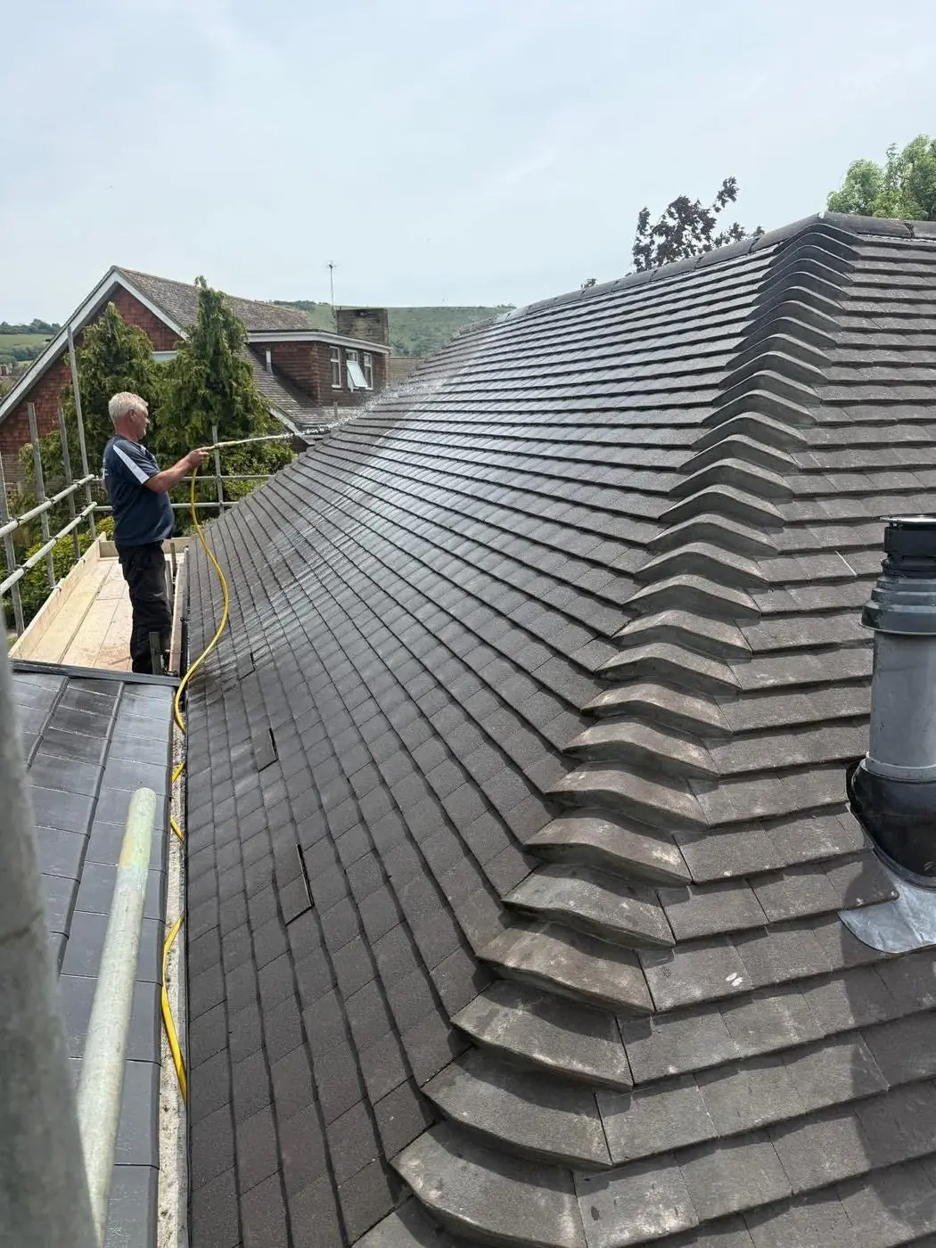 View from the scaffold, Prime Roofing & Guttering, Oxfordshire