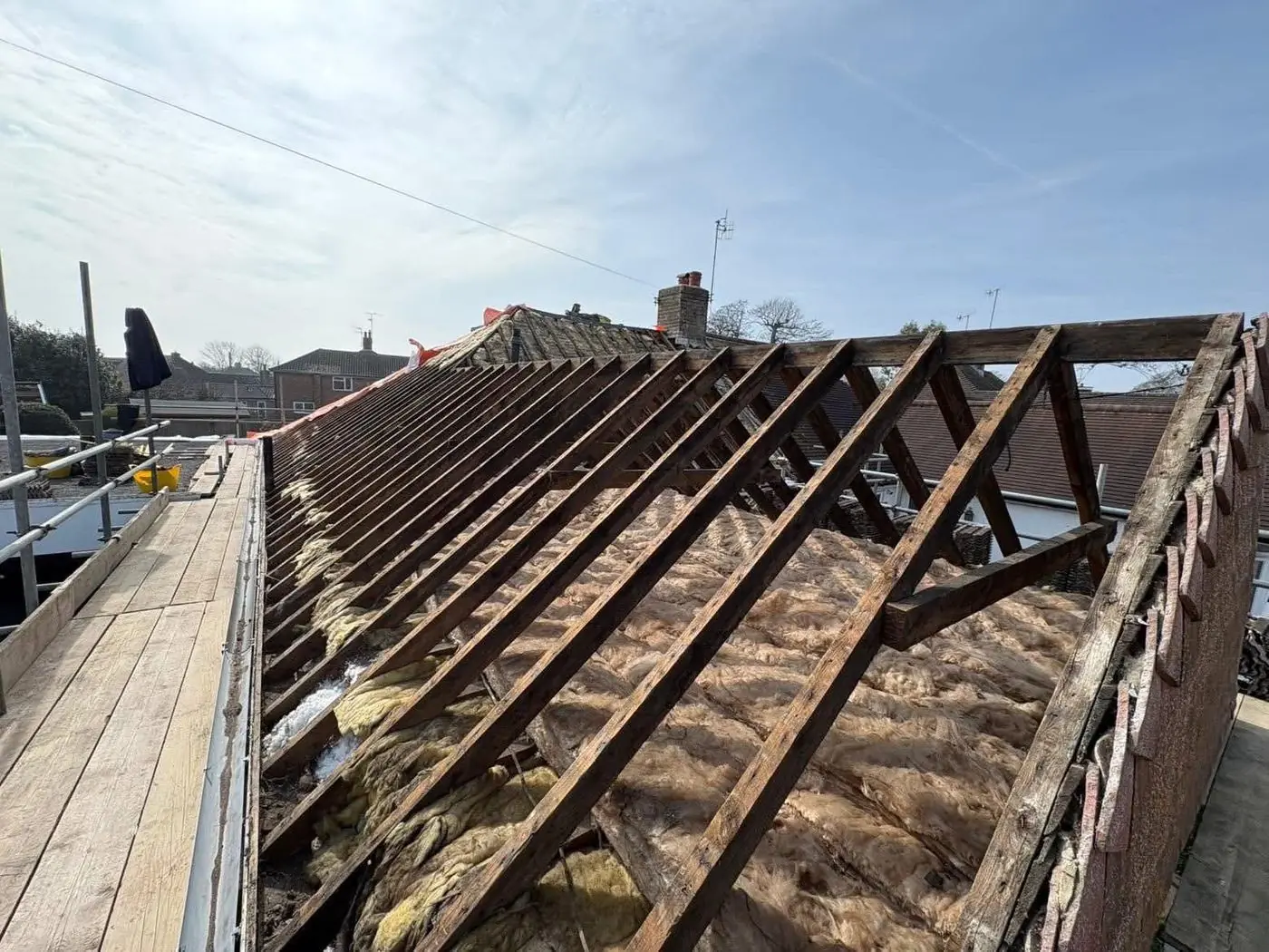 Re-roof in progress, Prime Roofing & Guttering, Oxfordshire