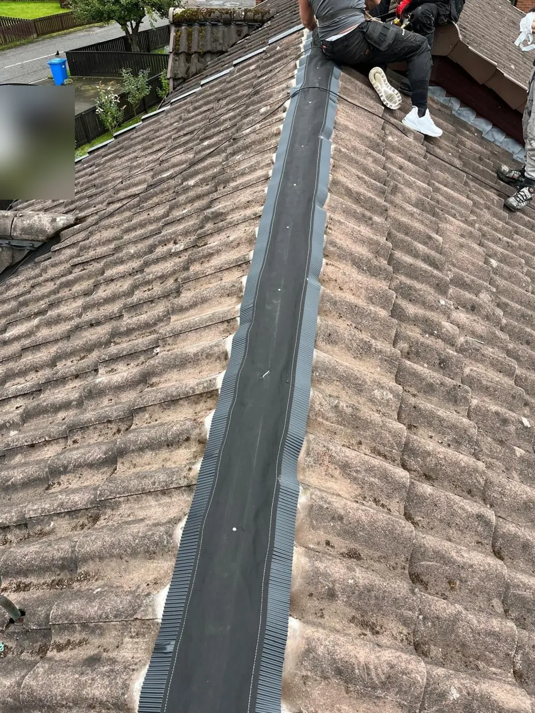 Dry ridge being fitted, Prime Roofing & Guttering, Oxfordshire