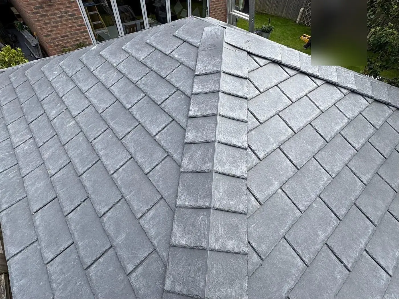 Close-up of new slates, Prime Roofing & Guttering, Oxfordshire