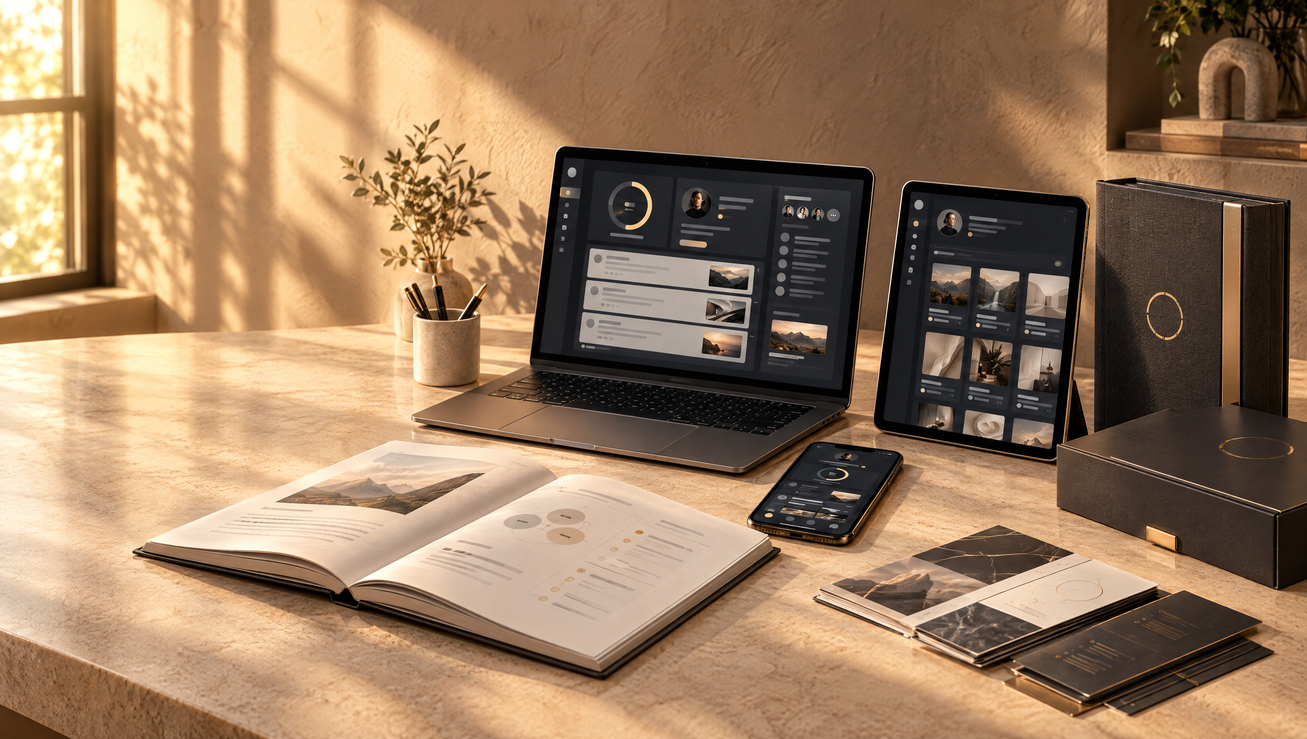 OptimumMade digital products workspace setup