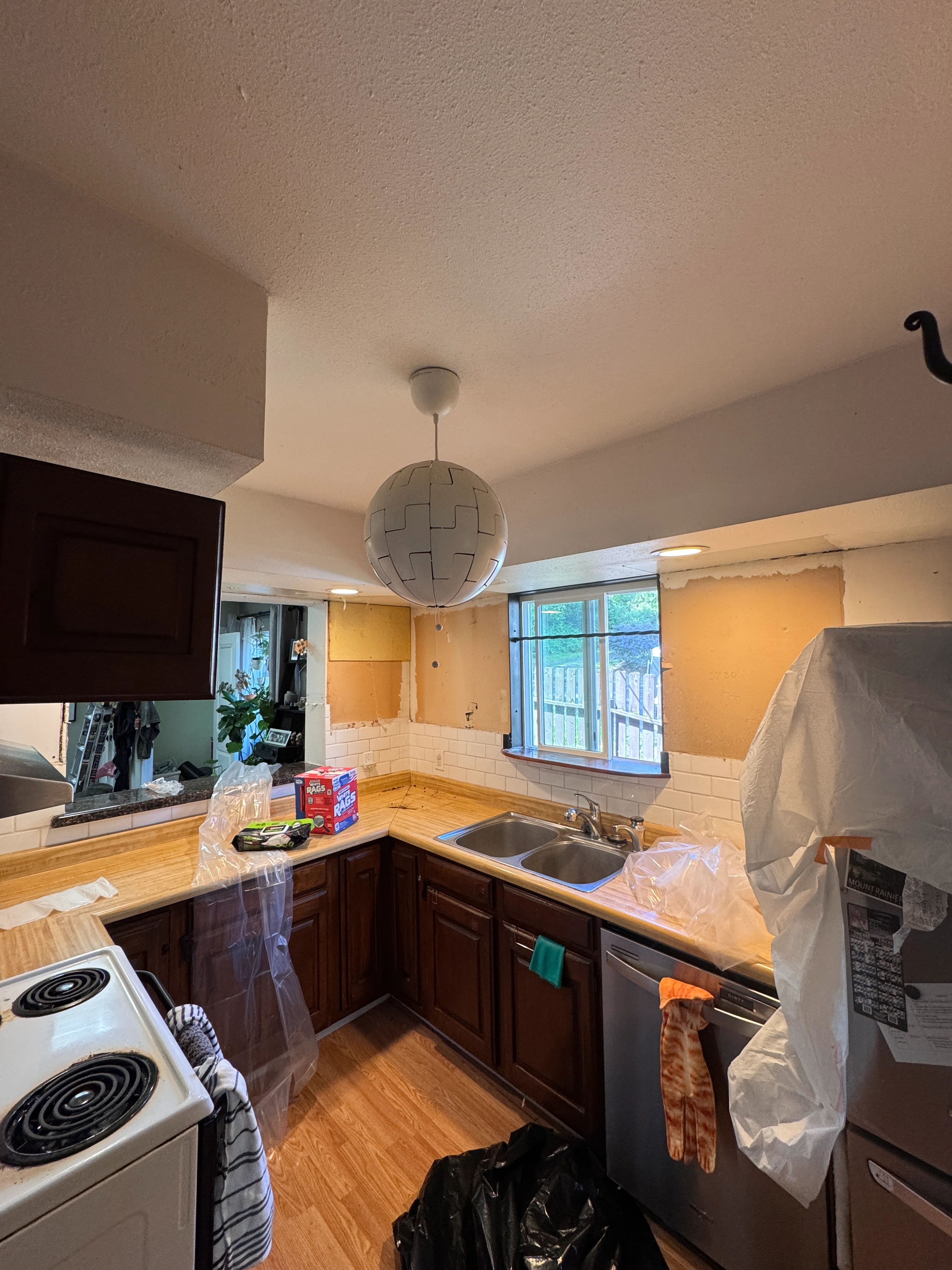 Bright modern kitchen with white cabinets Seattle
