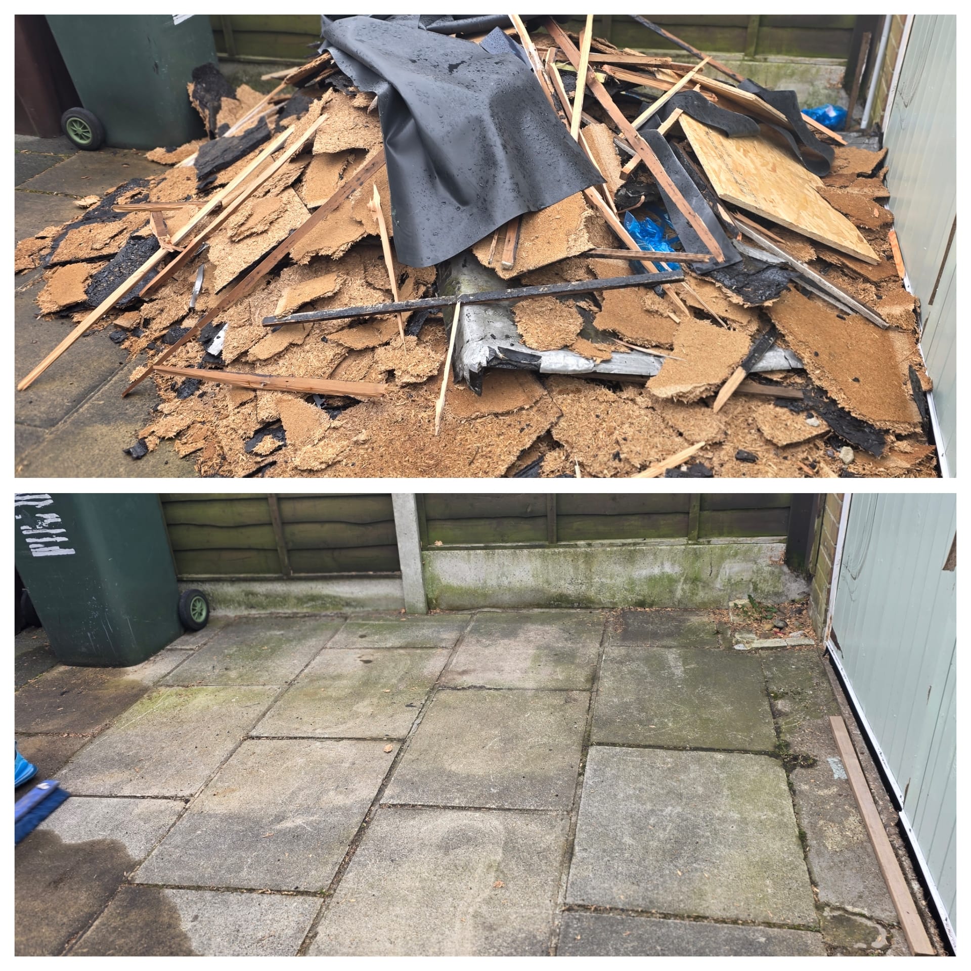 Cleaned area after pressure washing by BD Property Services