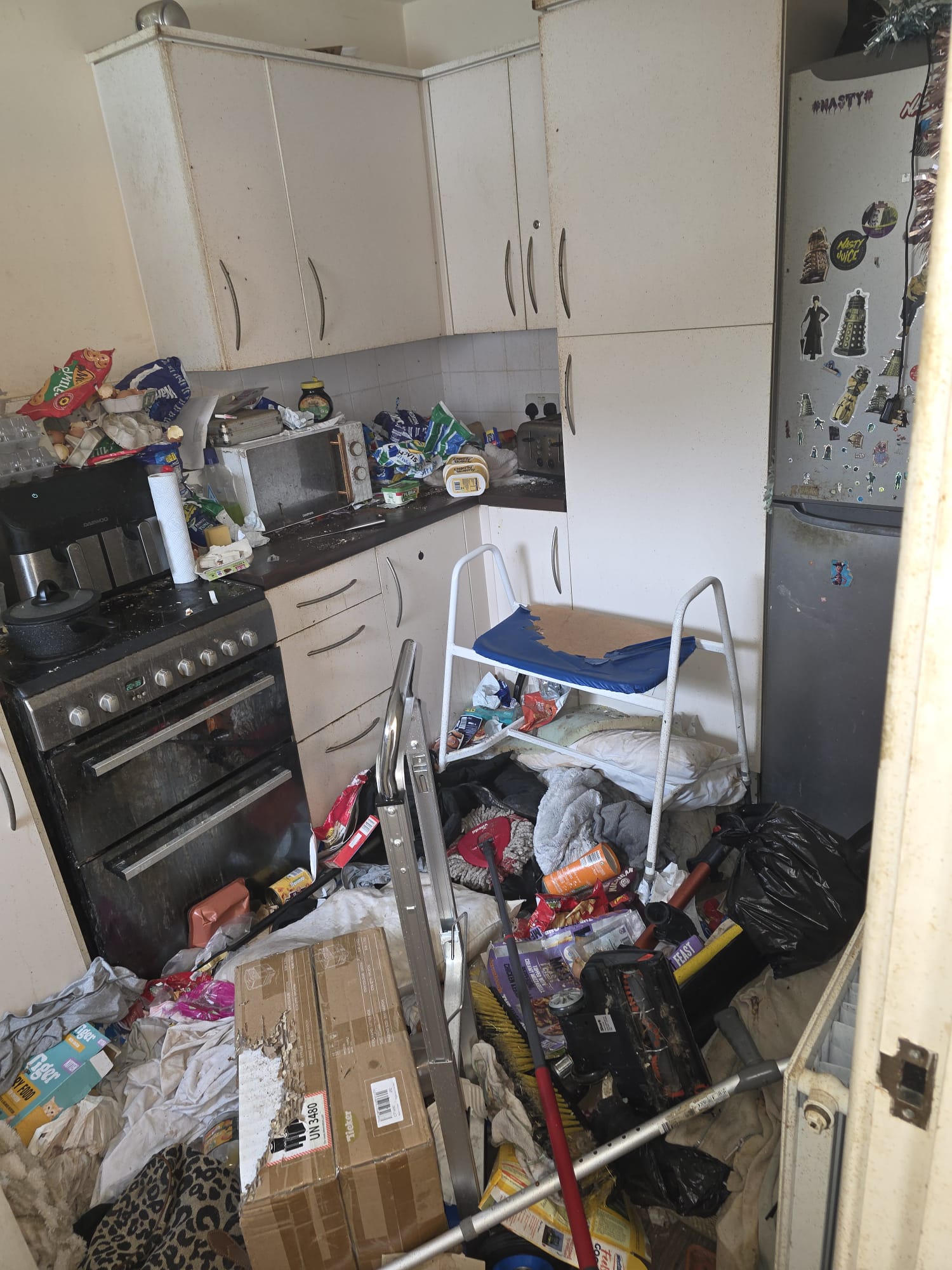 Garden waste piled for removal by BD Property Services
