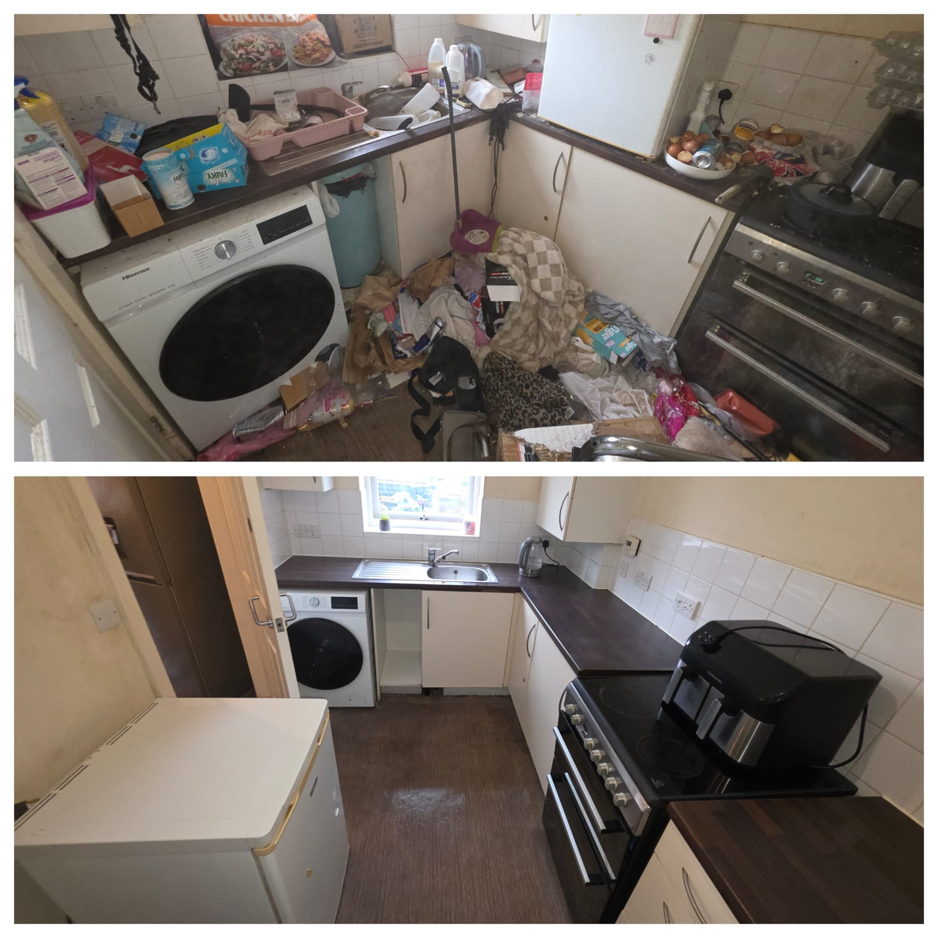 Cleared garage area following work by BD Property Services