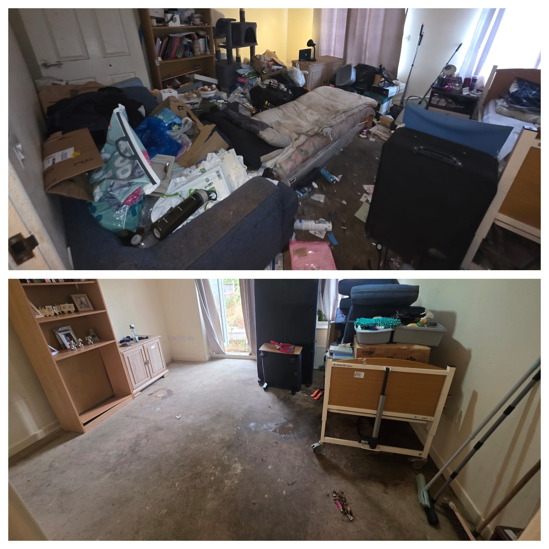 Cleared space after a clearance by BD Property Services