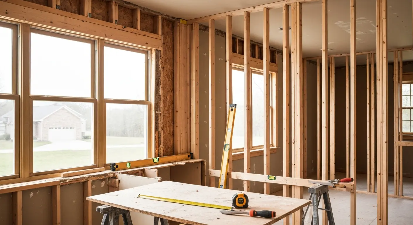 Demolition and framing work