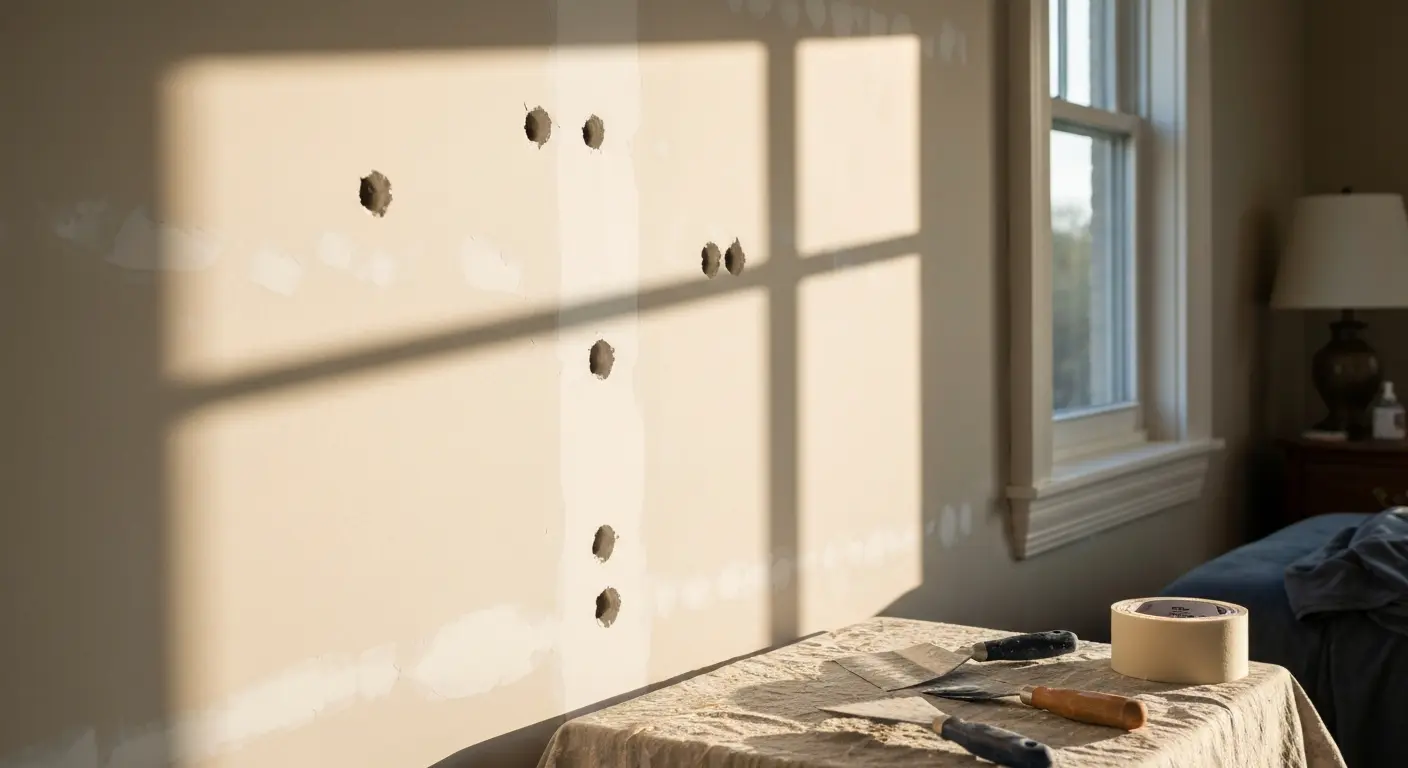 Popped nail drywall repair