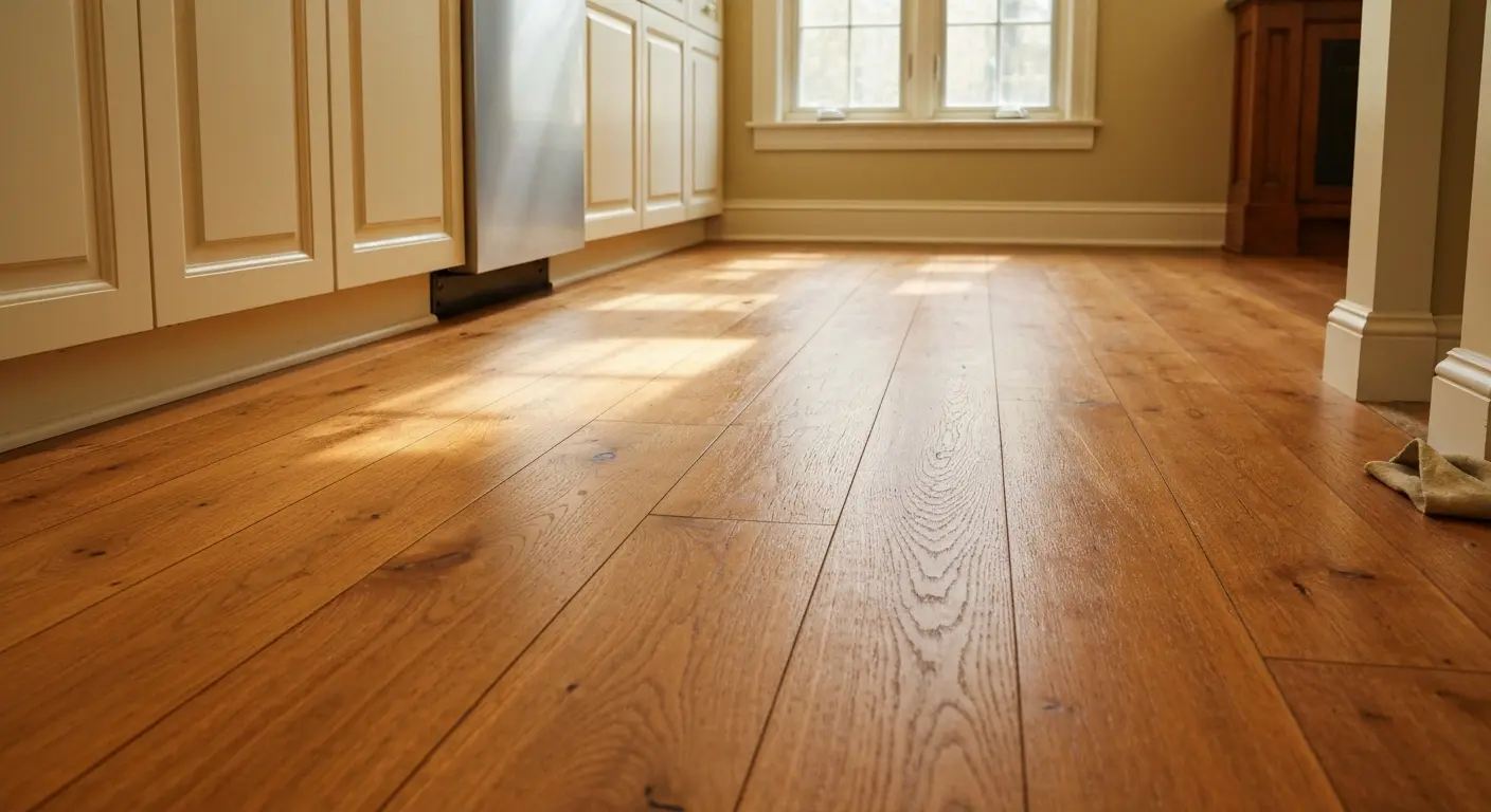 Hardwood kitchen floor
