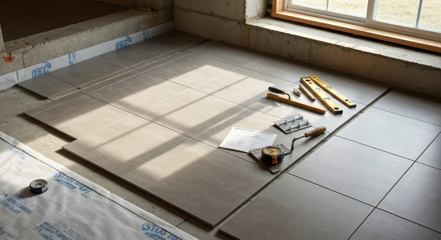 Basement tile flooring