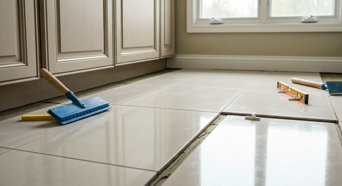 Kitchen and bathroom flooring