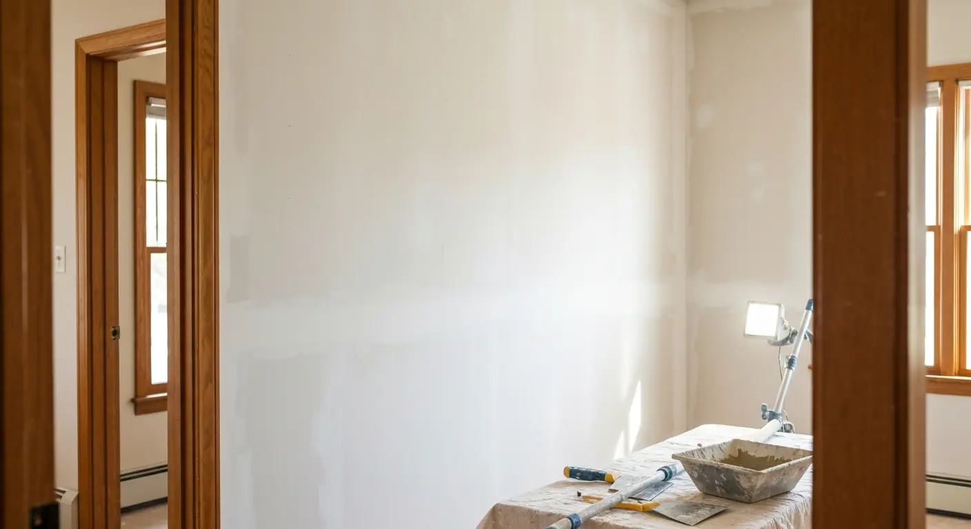 Finished drywall repair