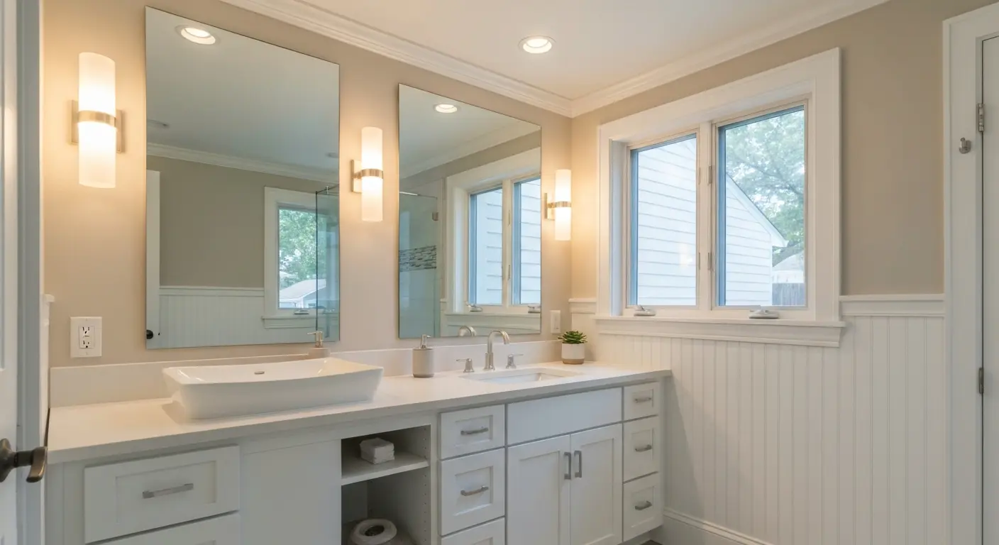 Bathroom vanity and lighting