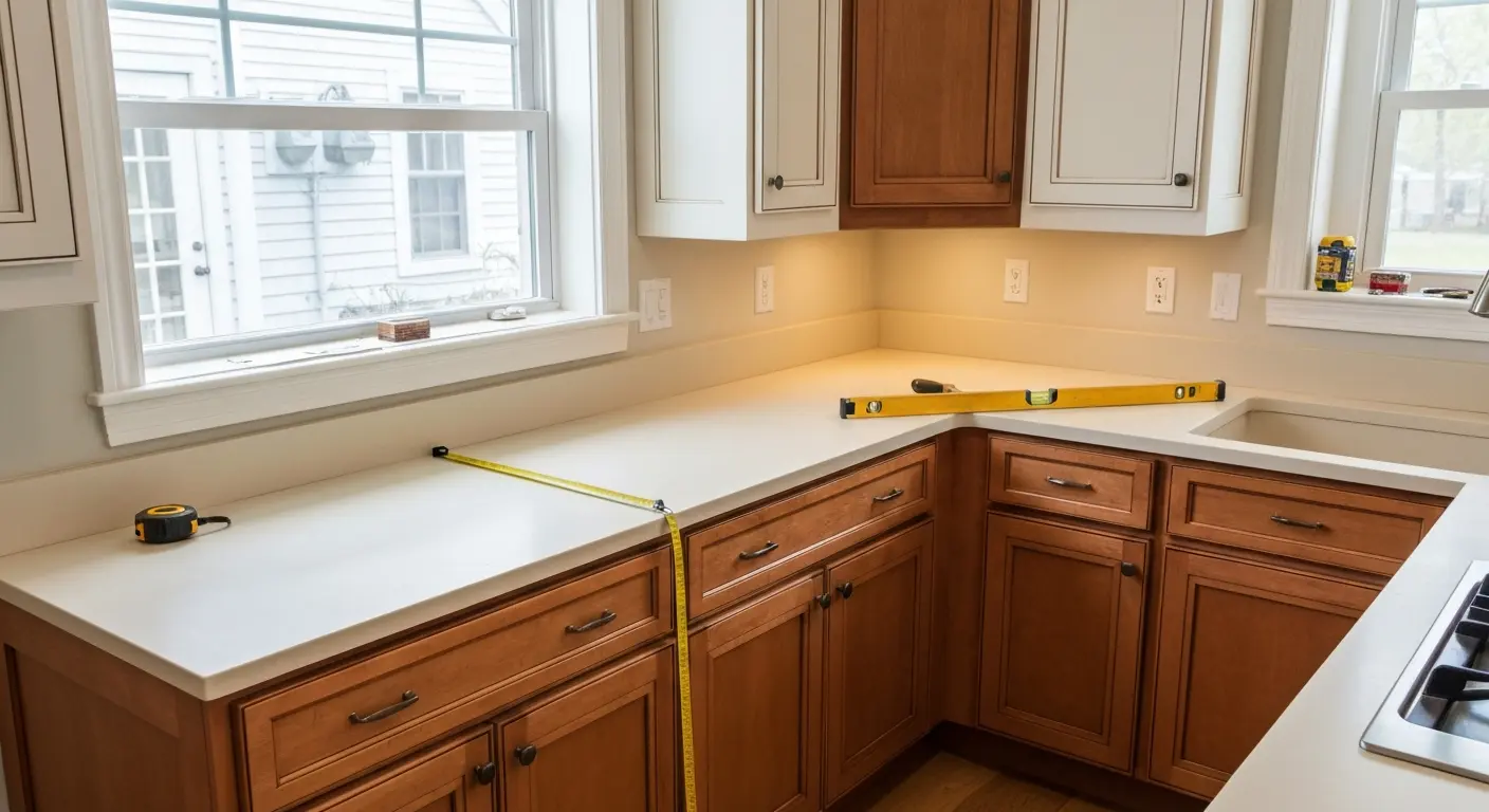 Custom kitchen cabinet installation
