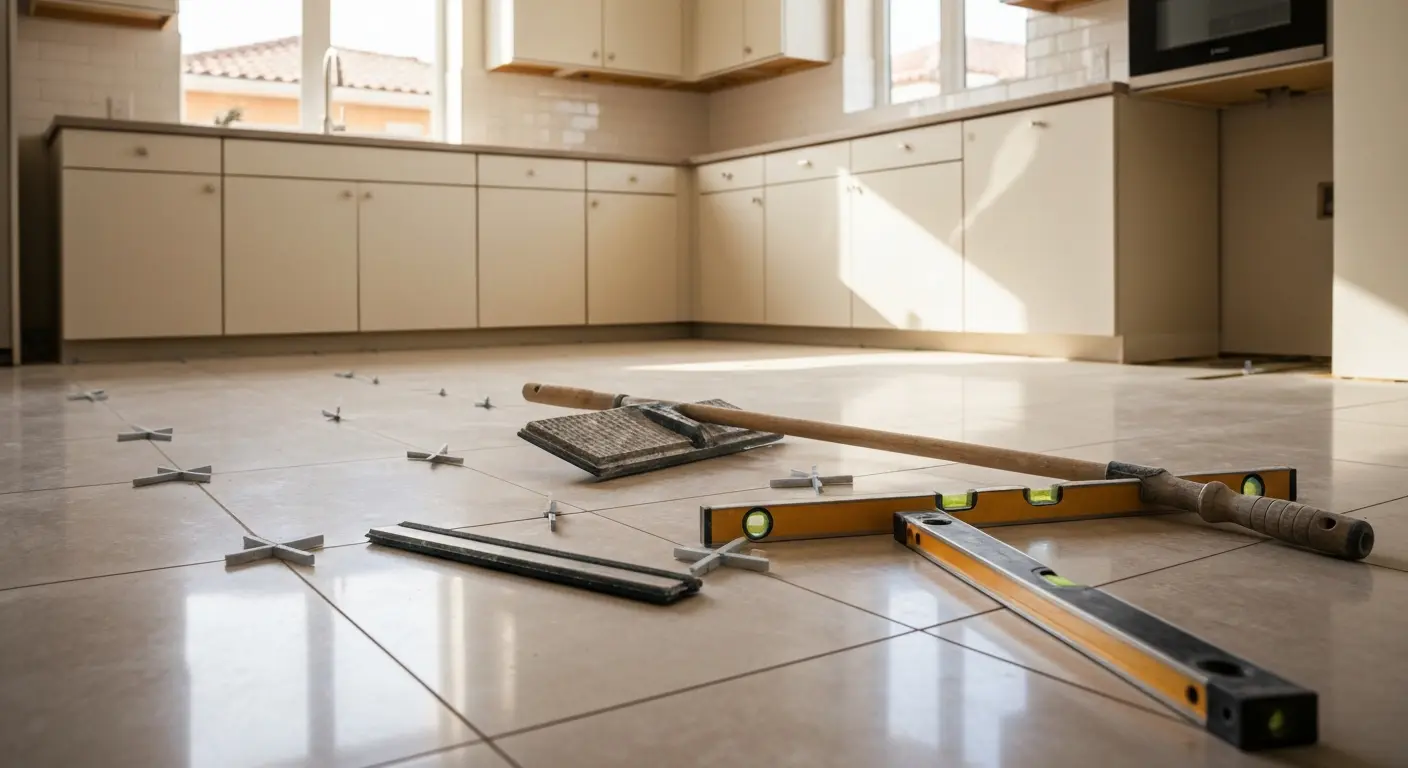 Kitchen flooring installation