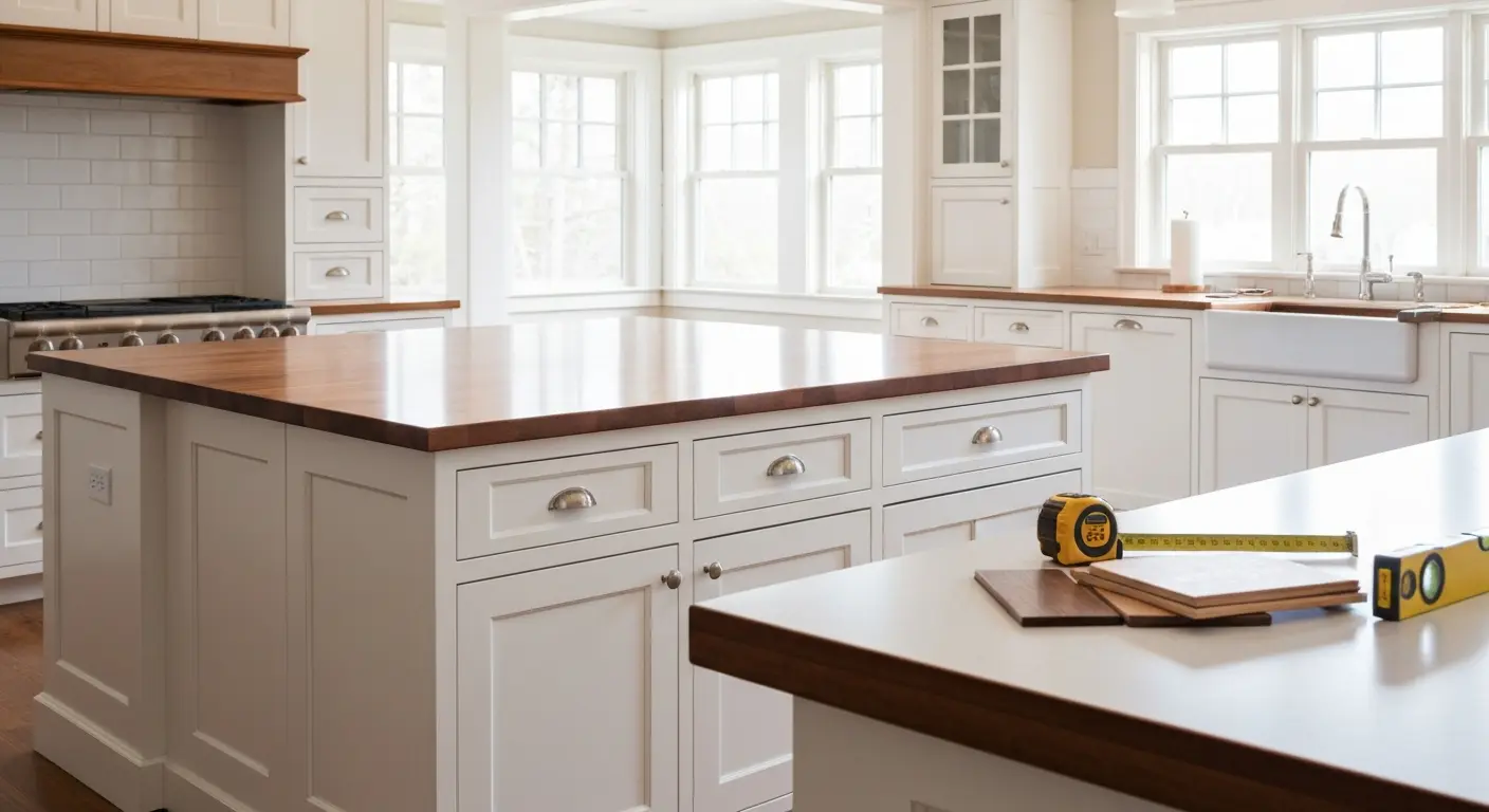 Kitchen island installation