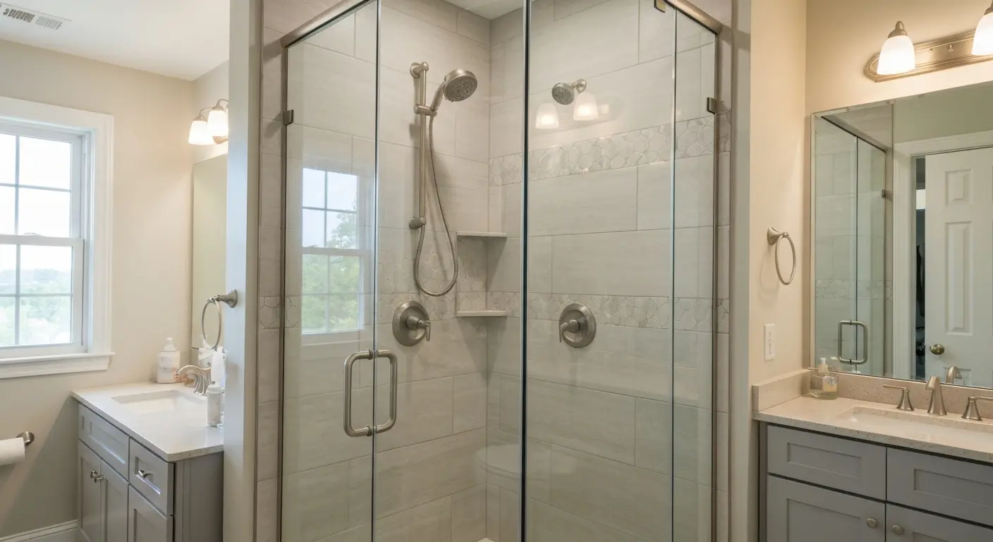 Tile shower installation