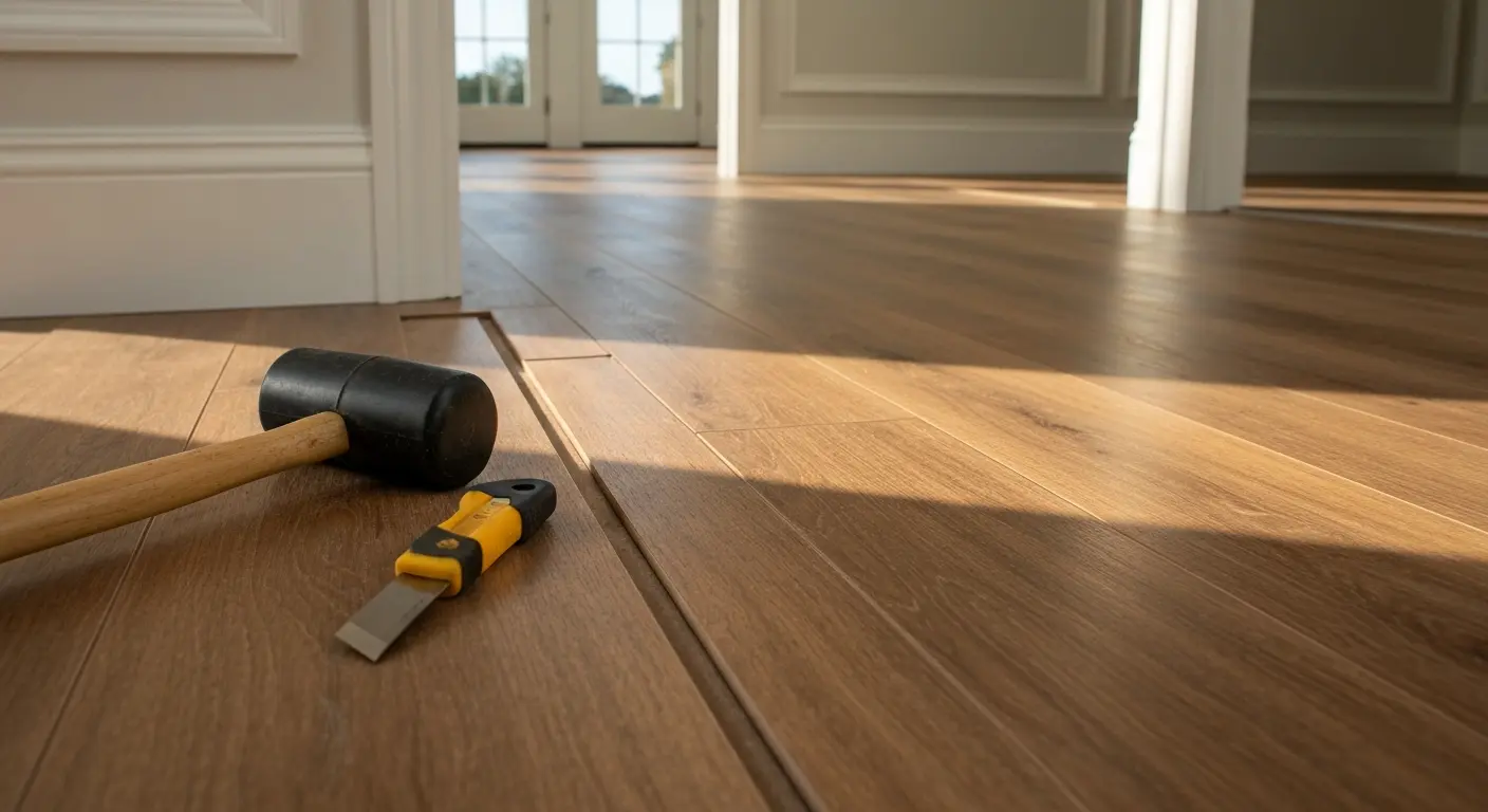 Luxury vinyl flooring installation