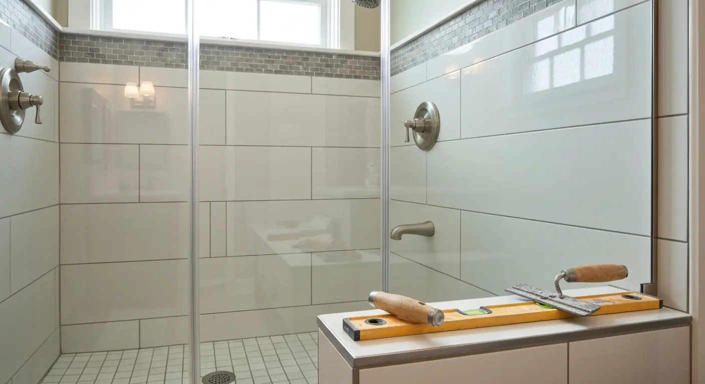 Tile shower installation