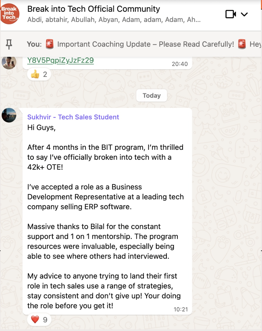 Community message from Sukhvir announcing their tech sales offer