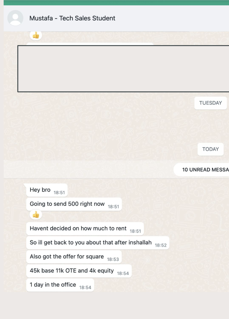 Community message from Mustafa announcing their tech sales offer