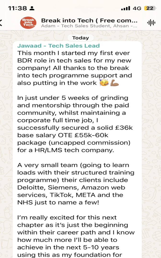 Community message from Jawaad announcing their tech sales offer