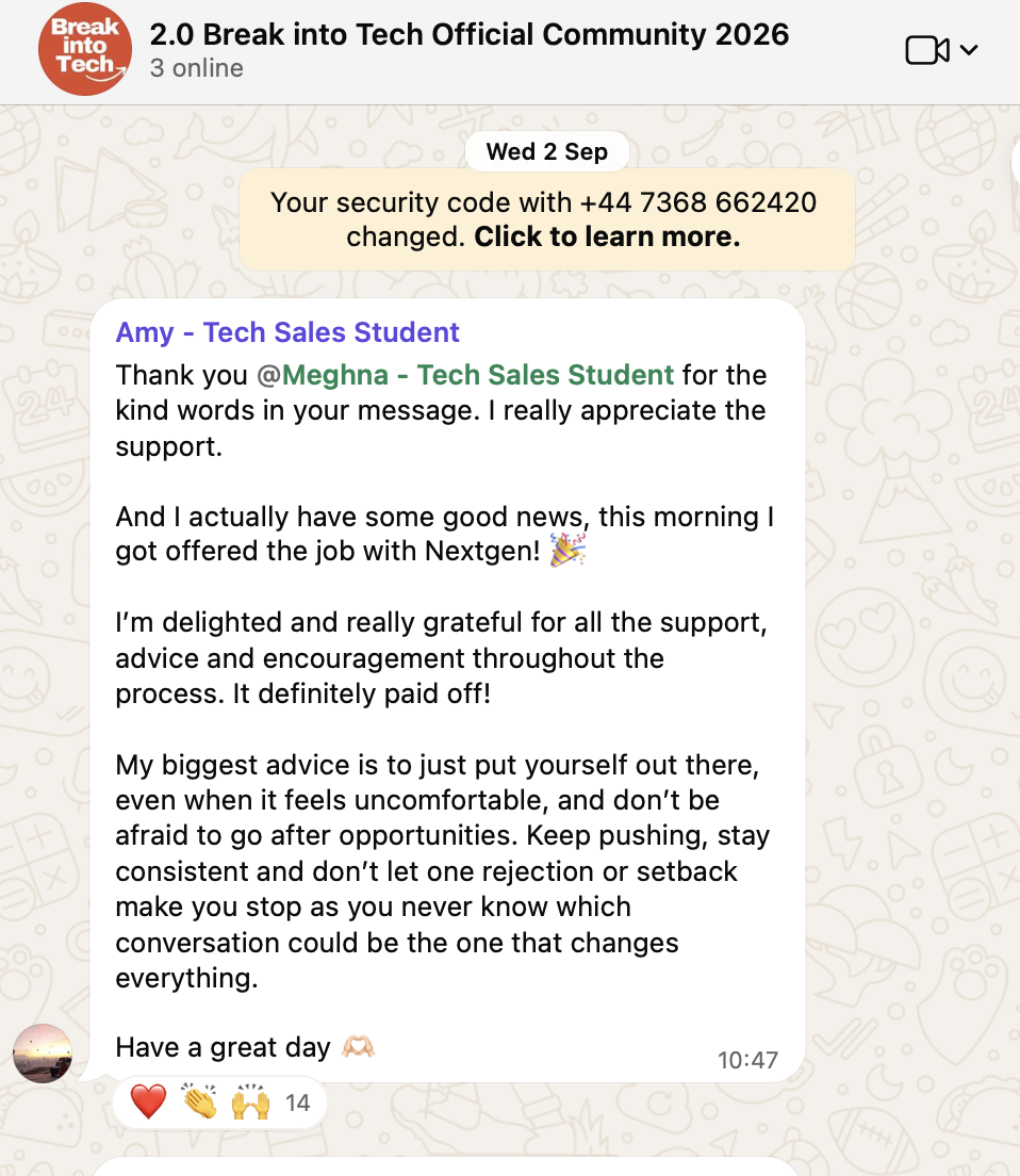 Community message from Amy announcing their tech sales offer