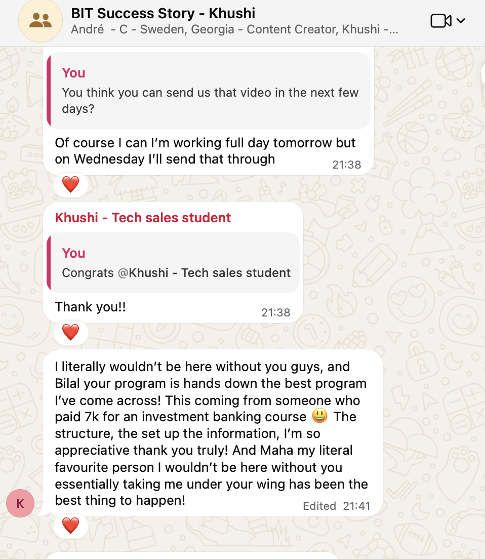Community message from Khushi announcing their tech sales offer