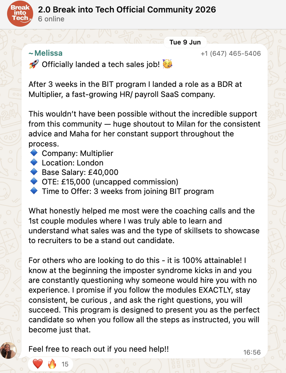 Community message from Melissa announcing their tech sales offer