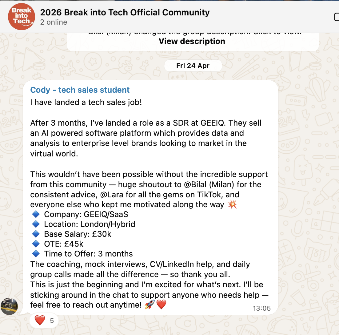 Community message from Cody announcing their tech sales offer