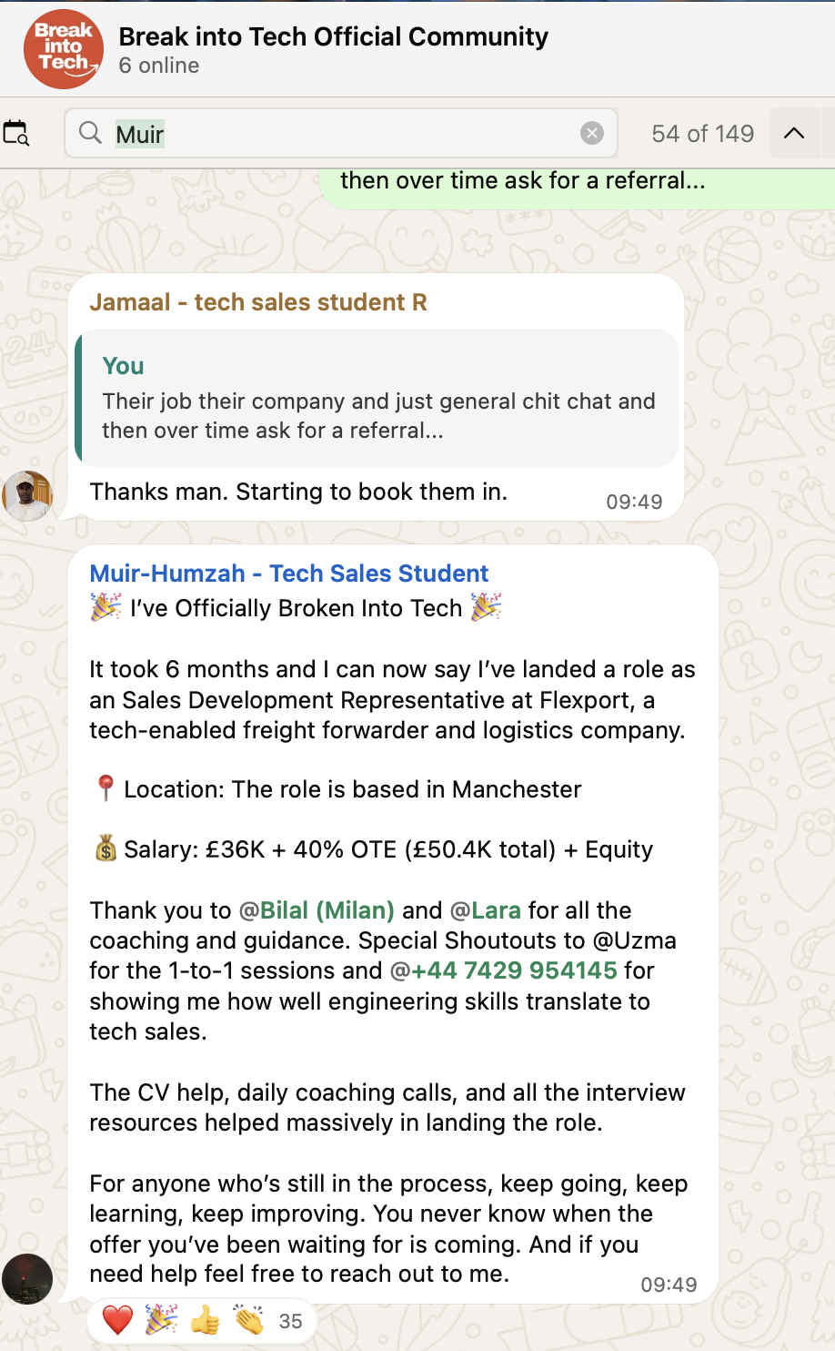 Community message from Muir announcing their tech sales offer