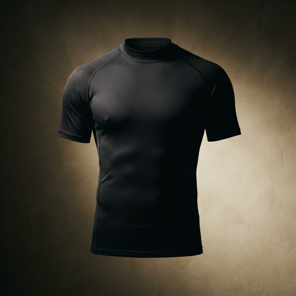 Black performance base layer